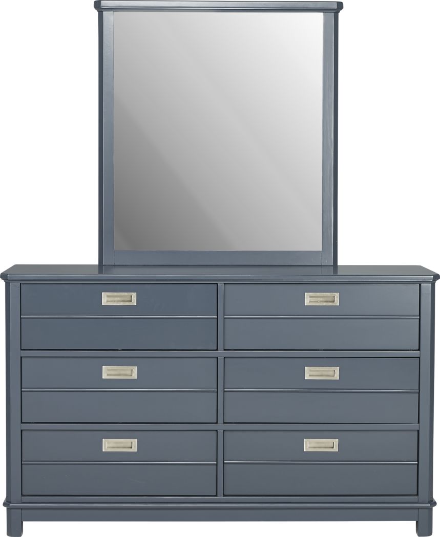 Kids Bay Street Blue Dresser & Mirror Set Rooms To Go