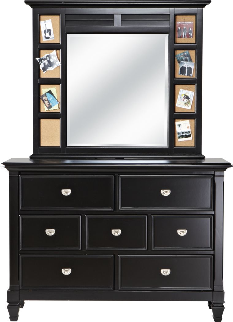 Kids Belmar Black Dresser & Mirror Set Rooms To Go