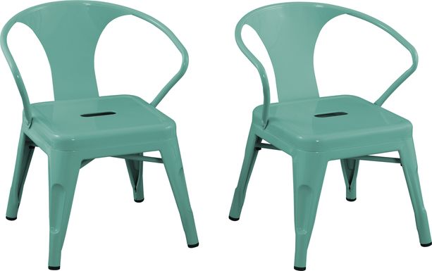 Kids Bixy Teal Chair, Set of 2