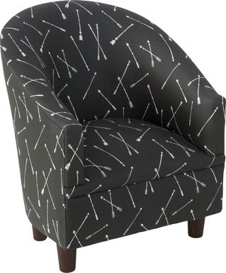 Bodoni Black Toddler Accent Chair