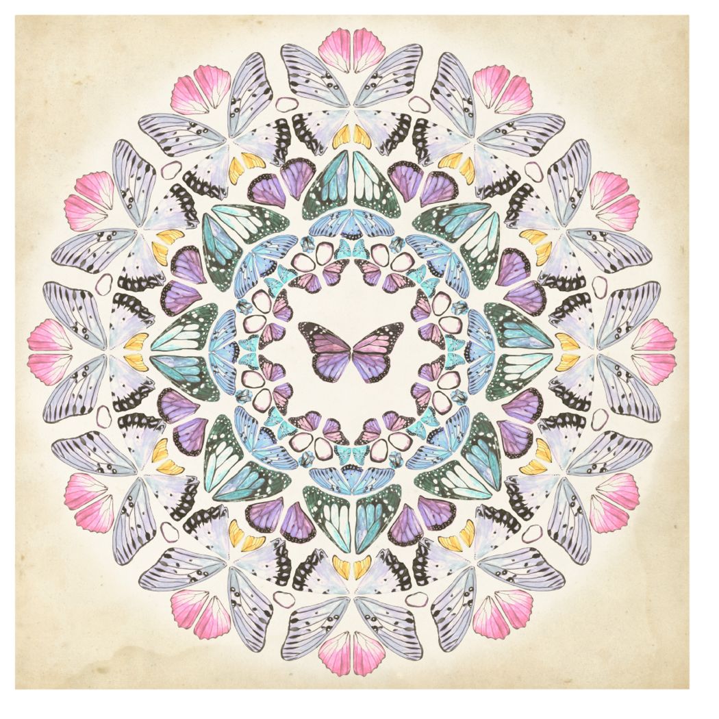 Kids Butterfly Medallion Purple Artwrok Rooms To Go