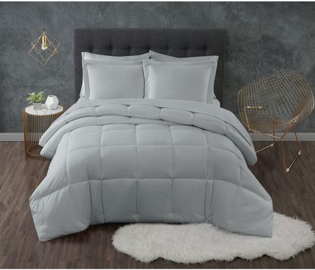 Kids Calming Colors Gray 3 Pc Full/Queen Comforter Set