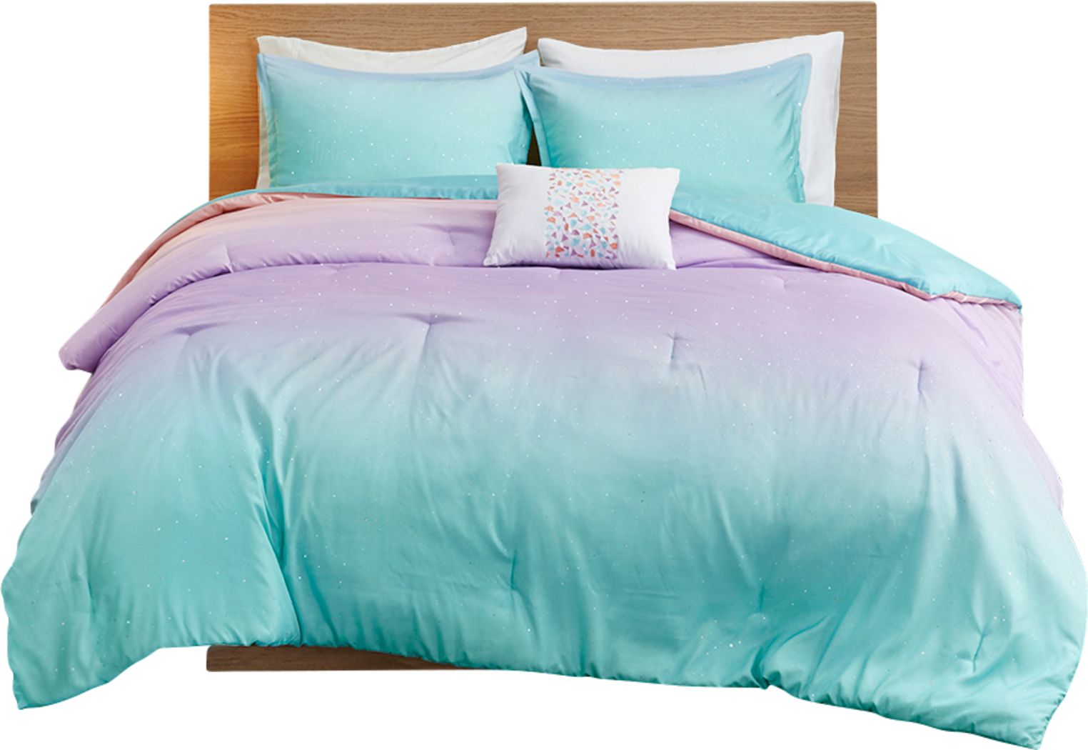 Kids Candy Ombre Aqua 4 Pc Full/Queen Comforter Set Rooms To Go