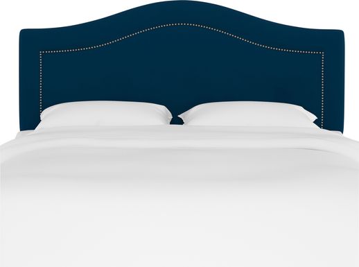Kids Classical Notes Navy Upholstered Twin Headboard