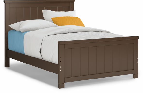 Kids Cottage Colors Chocolate 3 Pc Full Panel Bed