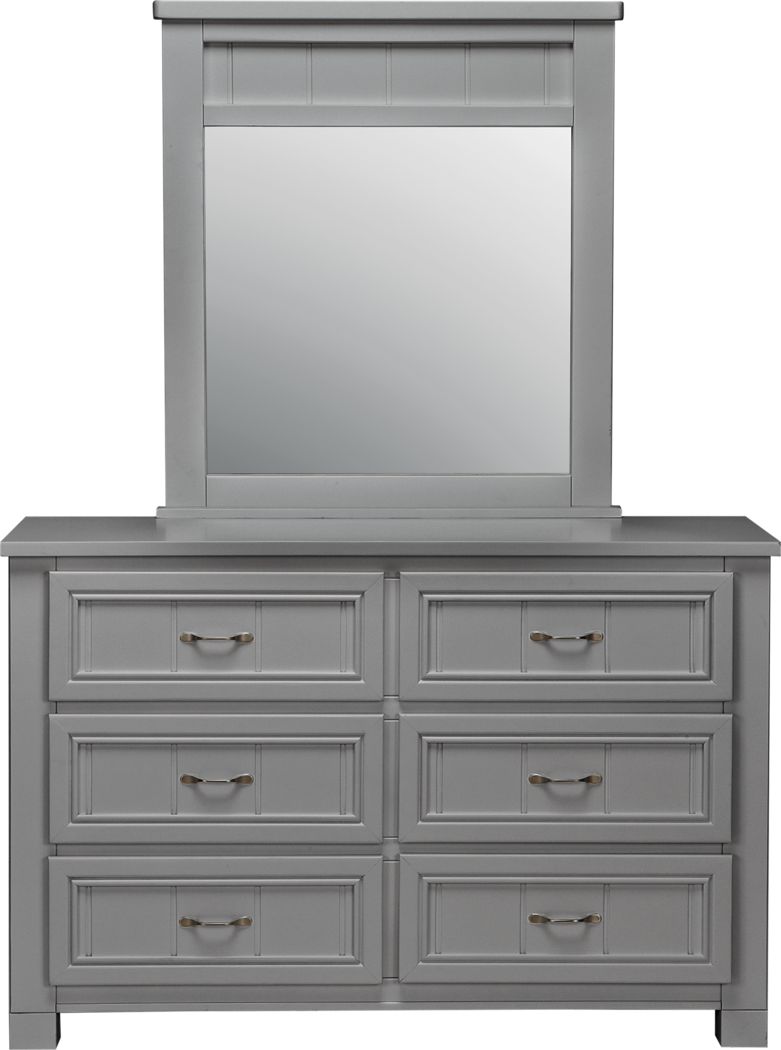 Kids Cottage Colors Gray Dresser & Mirror Set Rooms To Go