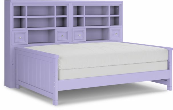 Kids Cottage Colors Lavender 5 Pc Full Bookcase Daybed