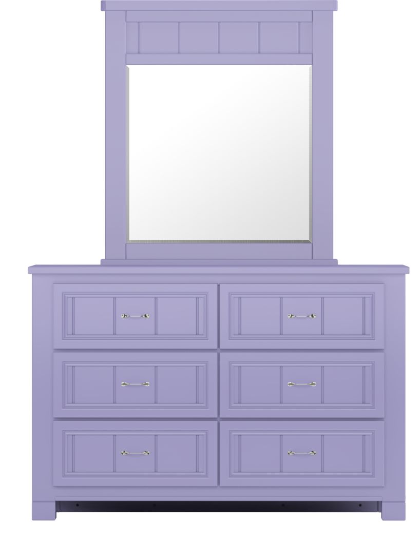 Purple dresser with mirror clearance