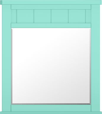 Kids Cottage Colors Turquoise Mirror