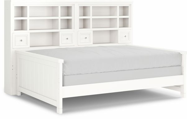 Kids Cottage Colors White 5 Pc Full Bookcase Daybed