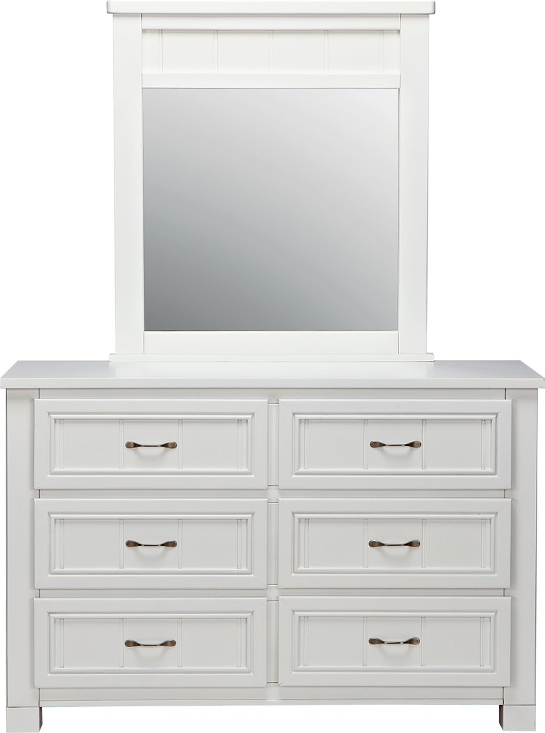 Kids Cottage Colors White Dresser & Mirror Set Rooms To Go