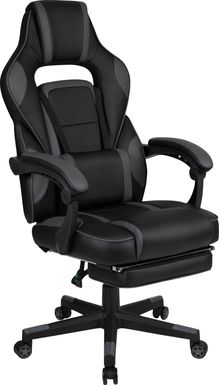 Kids Exfor Gray Gaming Chair with Footrest