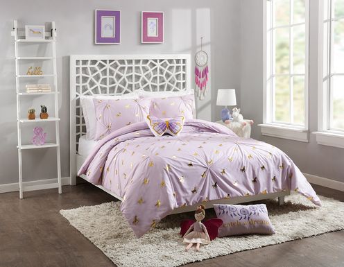 Kids Fiona Unicorn Lilac 4 Pc Full/Queen Comforter Set