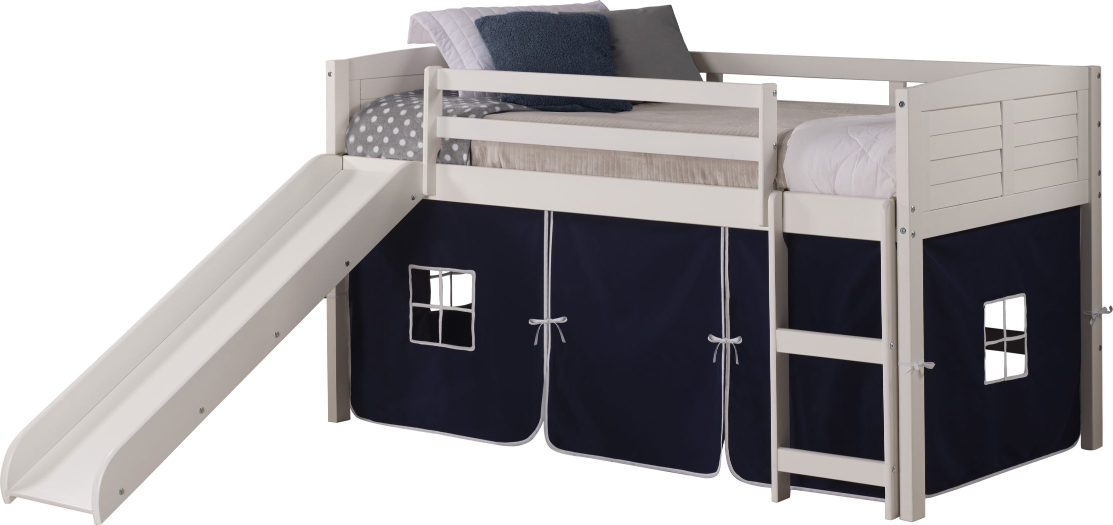 Kids Twin Bed With Slide Free Delivery, Boys Twin Loft Bed With Slide