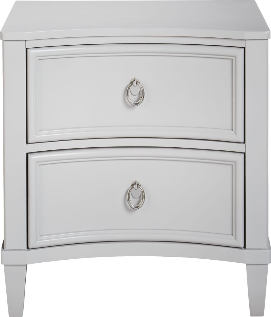 white nursery nightstand