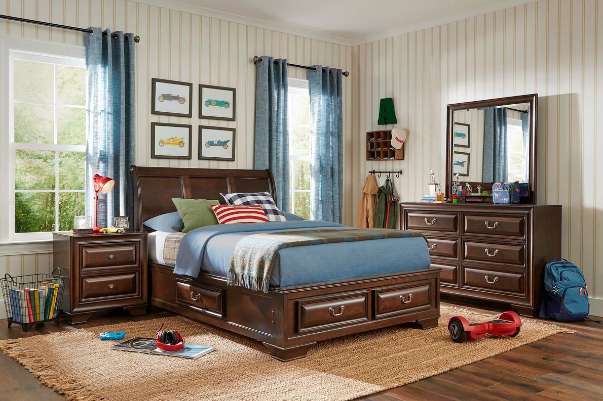 Mill Valley II 5 Pc Dark Cherry Wood Queen Bedroom