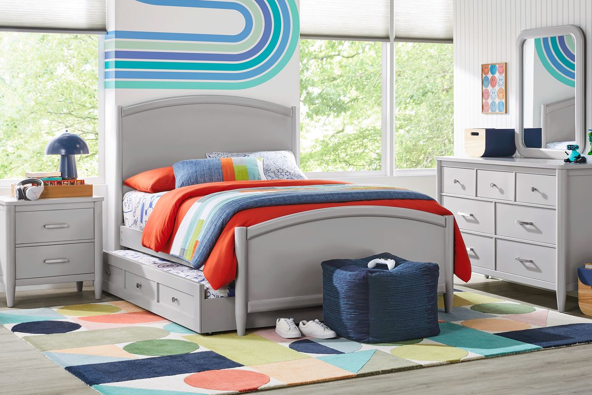 Modern Colors Light Gray 3 Pc Full Panel Bed Rooms To Go