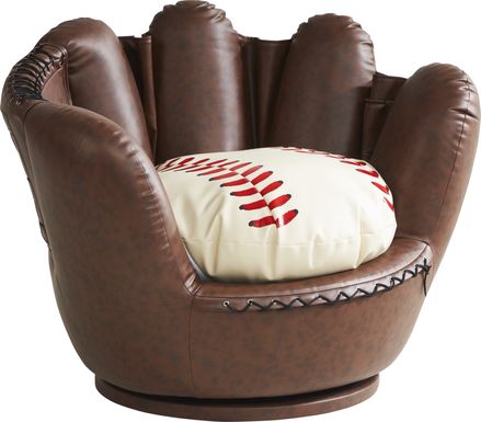 Kids Sports Zone Brown Glove Chair