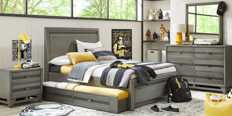 Kids Star Wars Carbonite Gray 5 Pc Full Panel Bedroom
