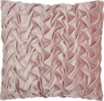 Kids Velvet Ruche Pink Accent Pillow