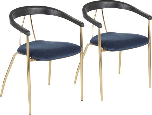 Kingrow Blue Arm Chair, Set of 2