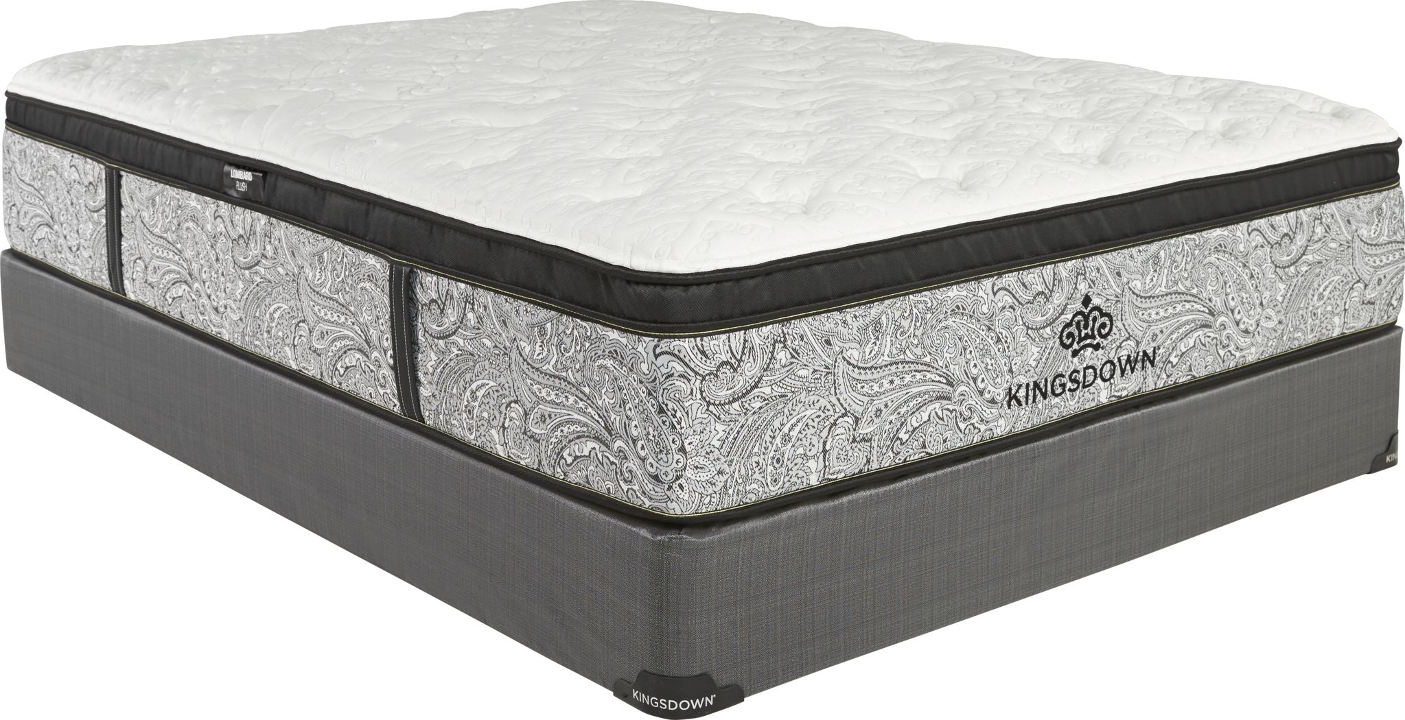Kingsdown Lombard Firm Low Profile Queen Mattress Set Rooms To Go