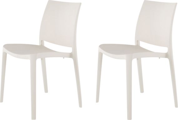 Lagoon Sensilla White Outdoor Dinning Chair, Set of 2