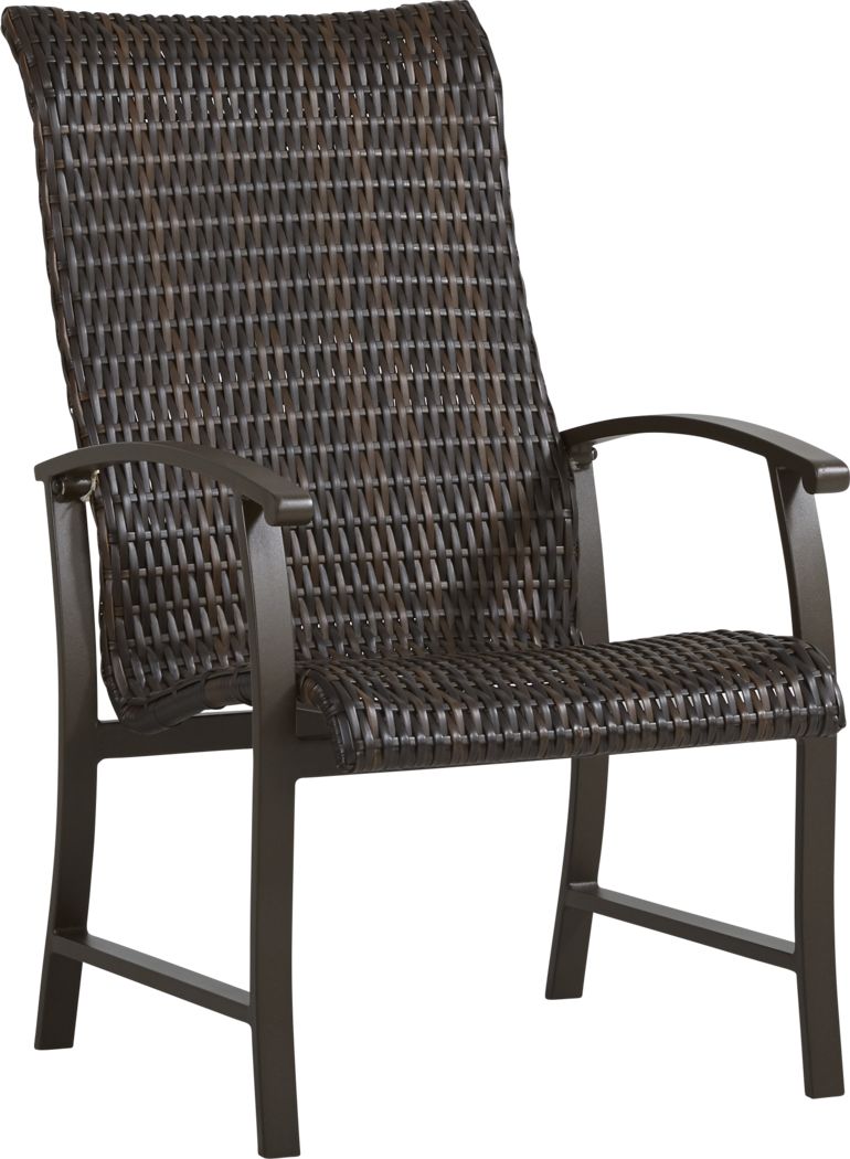 black wicker outdoor furniture on Lake Breeze Aged Bronze Black Wicker Outdoor Dining Chair Rooms To Go