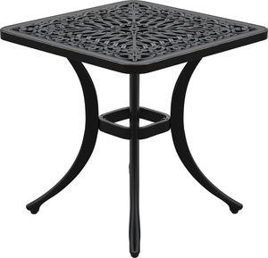 Metal Outdoor Patio Side Tables, Small Black Metal Outdoor Side Table