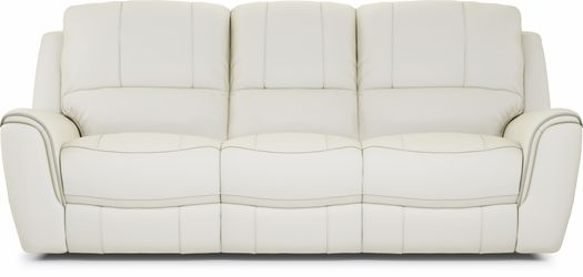 Living Room With Reclining Sofa, Off White Leather Reclining Sofa And Loveseat