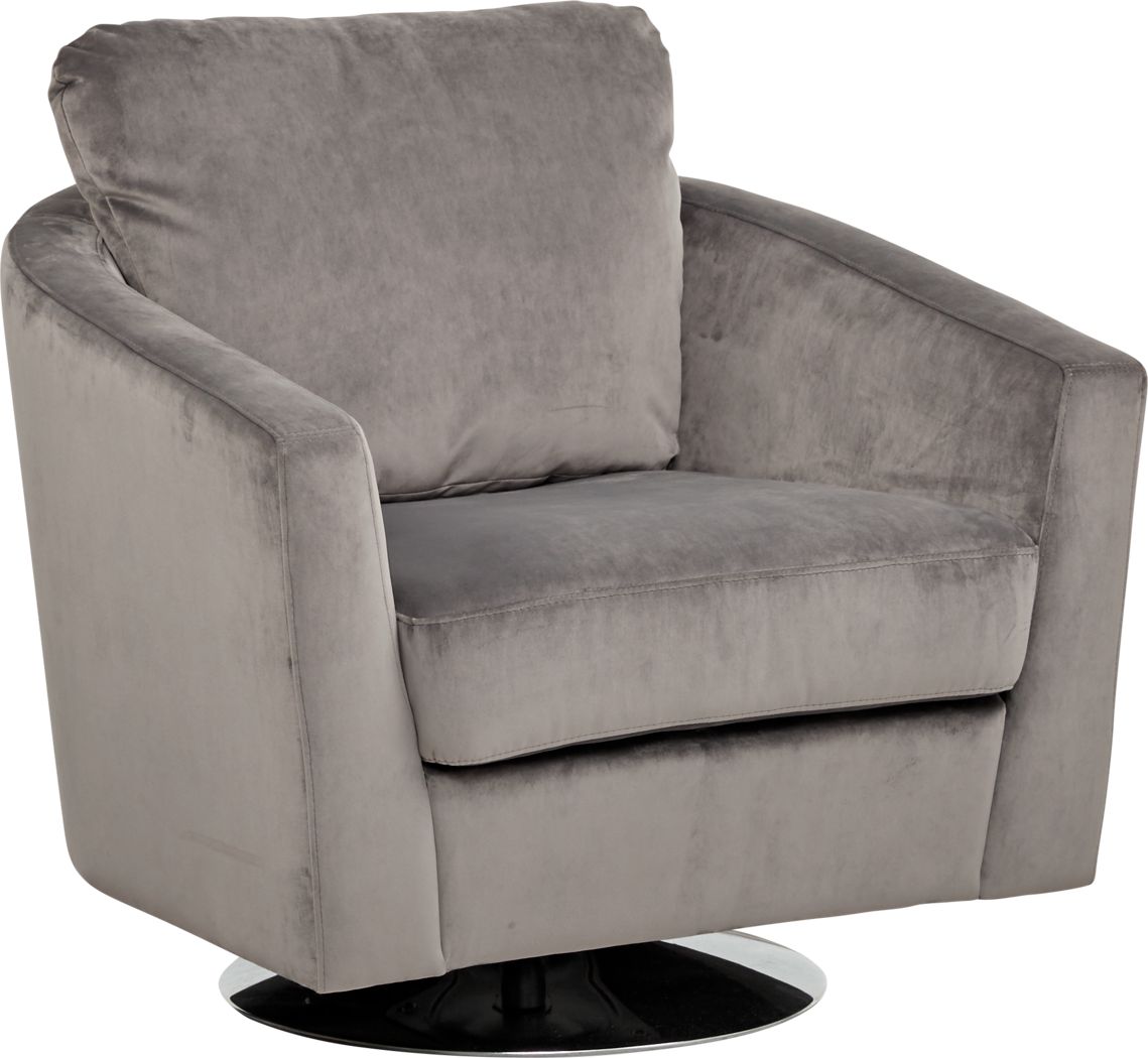 Largo Drive Gray Swivel Chair Rooms To Go