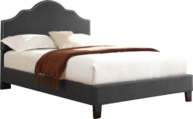 Lenosa Charcoal Gray Full Upholstered Bed