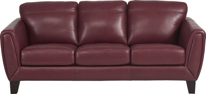 Livorno Lane Red Leather Sofa