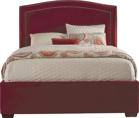 Loden Red 3 Pc Queen Upholstered Bed