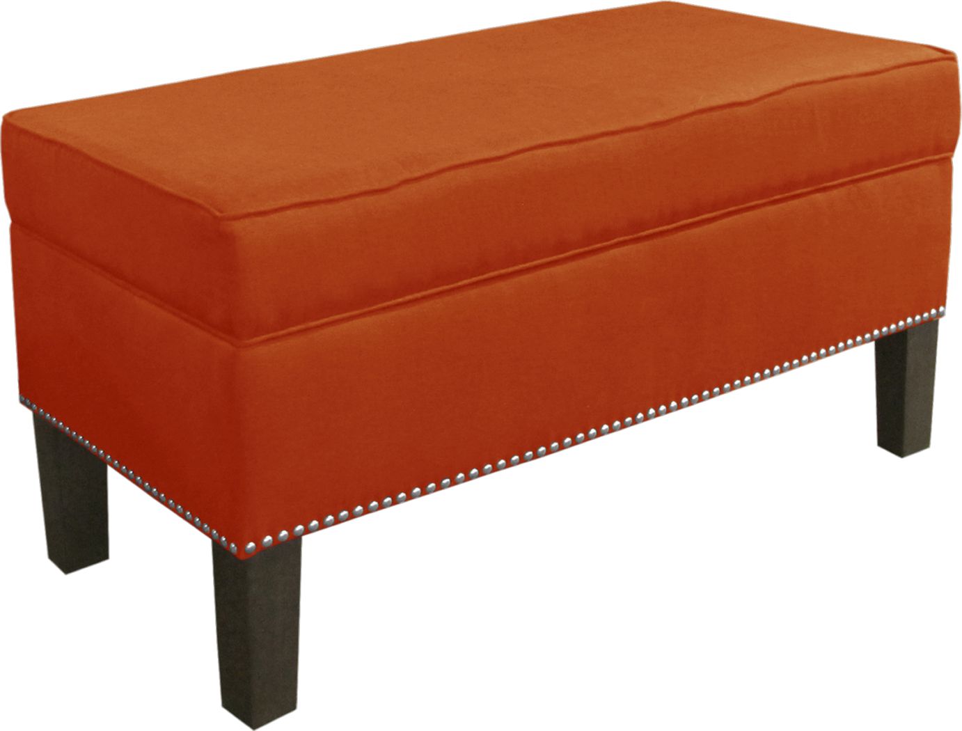 Orange Storage Benches Entryway