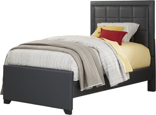 Kids Lugo Black 3 Pc Twin Upholstered Bed
