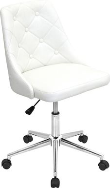 Luster White Office Chair