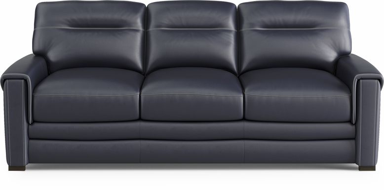 Margallo Blue Leather Sofa