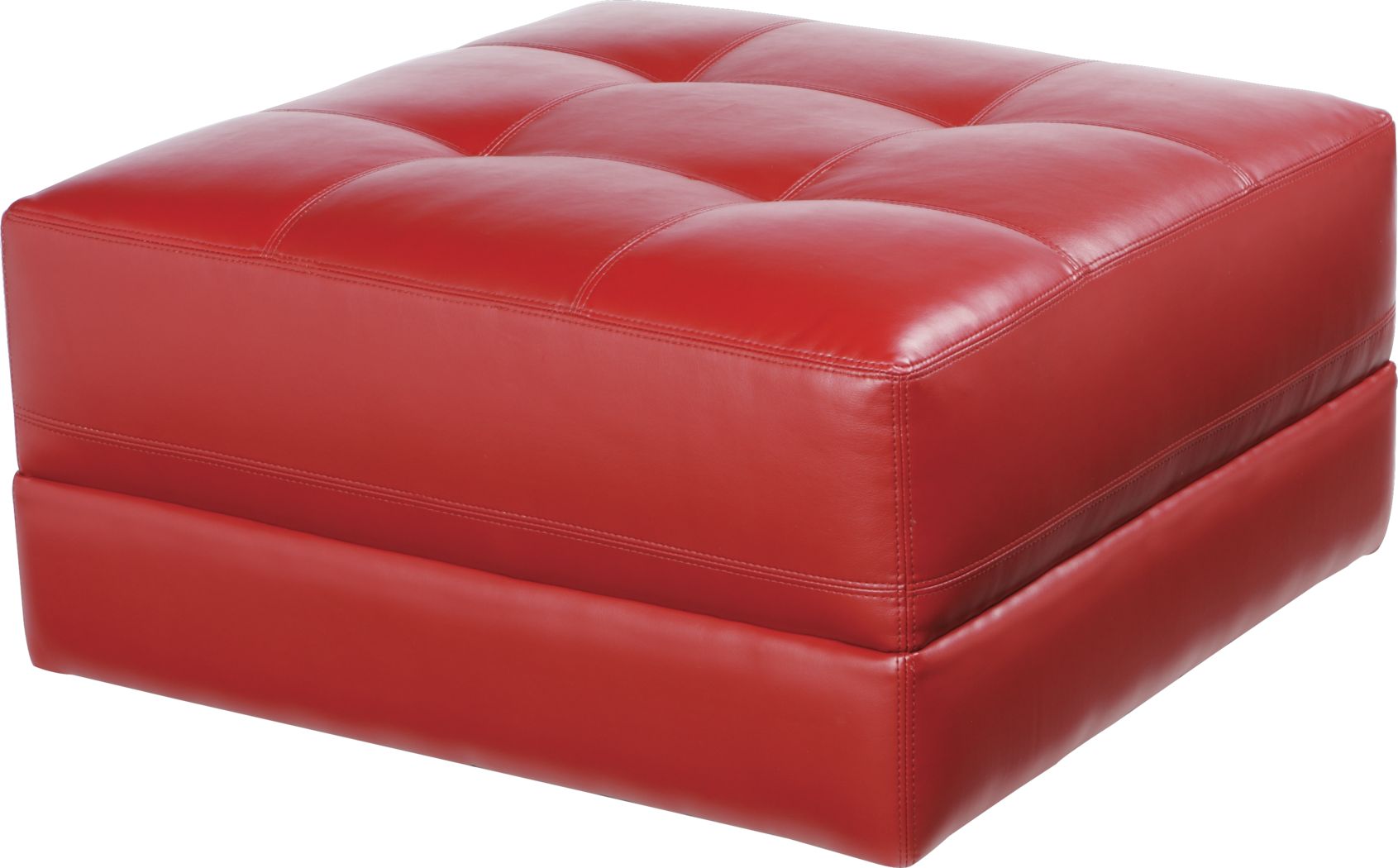 Milanese Red Leather Ottoman Rooms To Go, Red Leather Ottoman