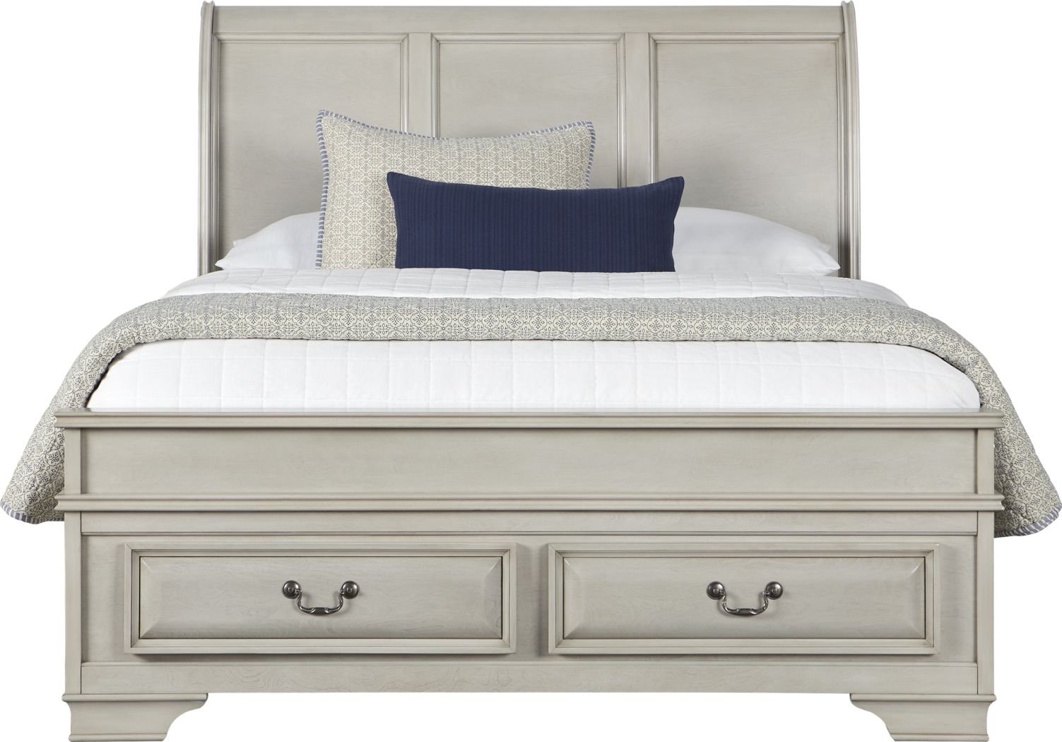 Mill Valley II White 3 Pc King Sleigh Bed with Storage Rooms To Go