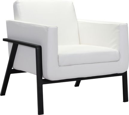 Monasty White Accent Chair