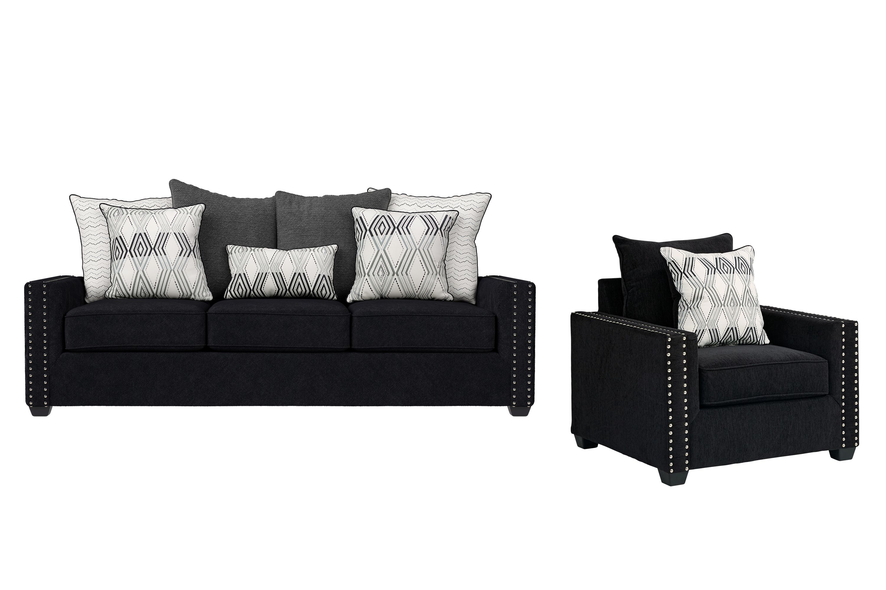 Natalia black sofa discount