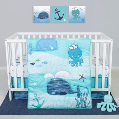 Nautical Adventure Blue 4 Pc Baby Bedding Set