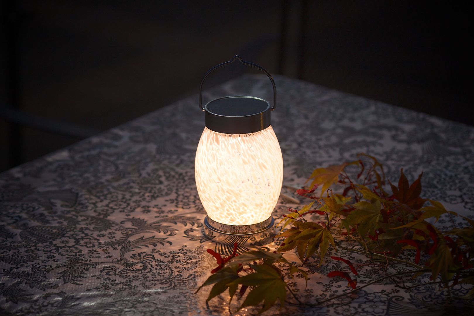 Photo of Illuminated White Solar Lantern