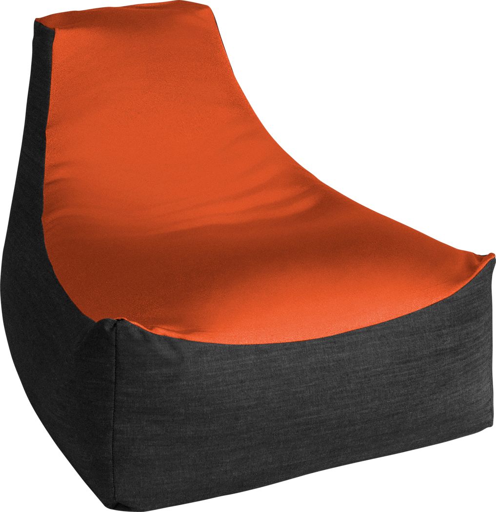 Kids Nika Orange Bean Bag Chair Rooms To Go