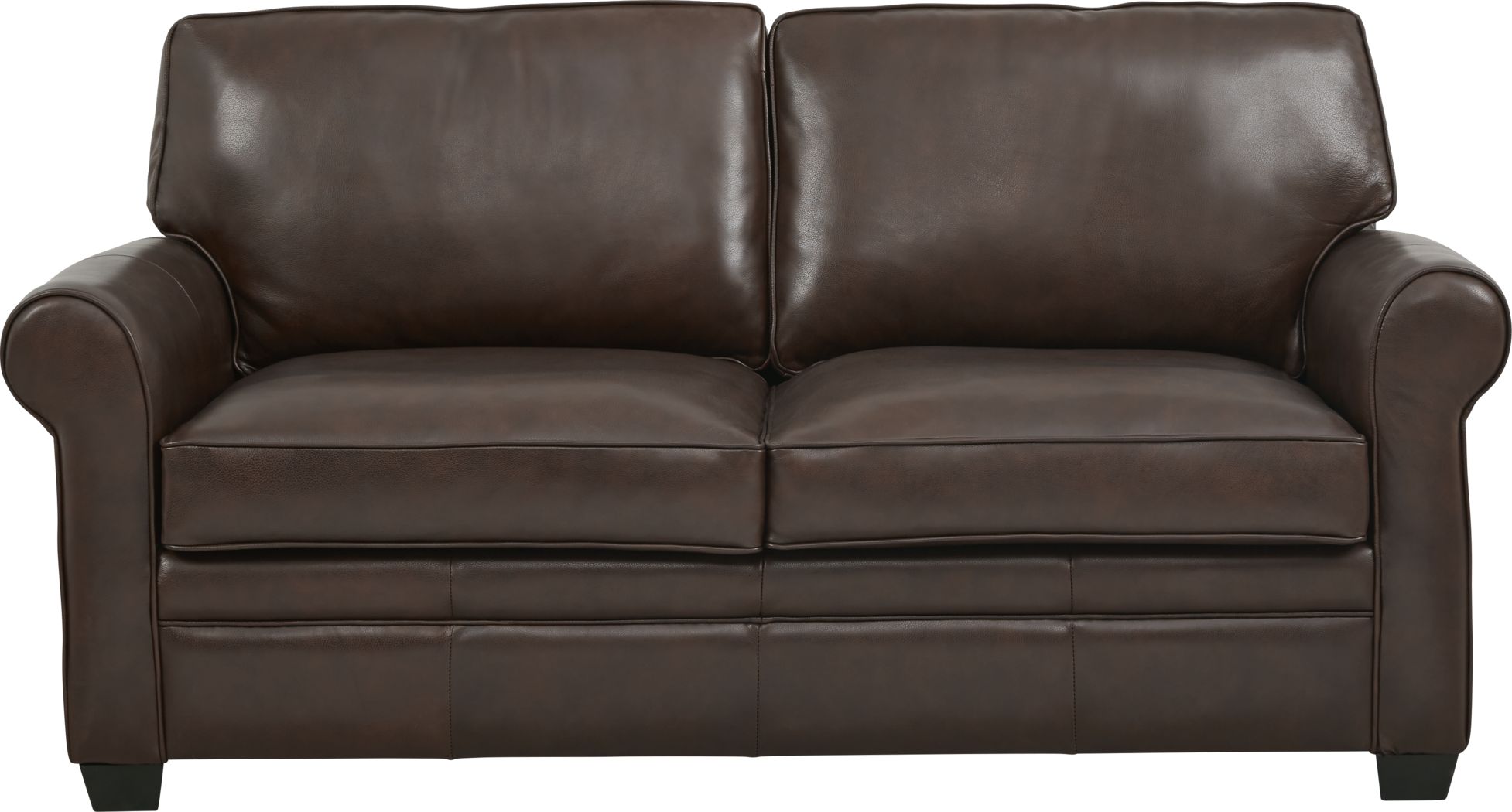 nikola place walnut leather sofa
