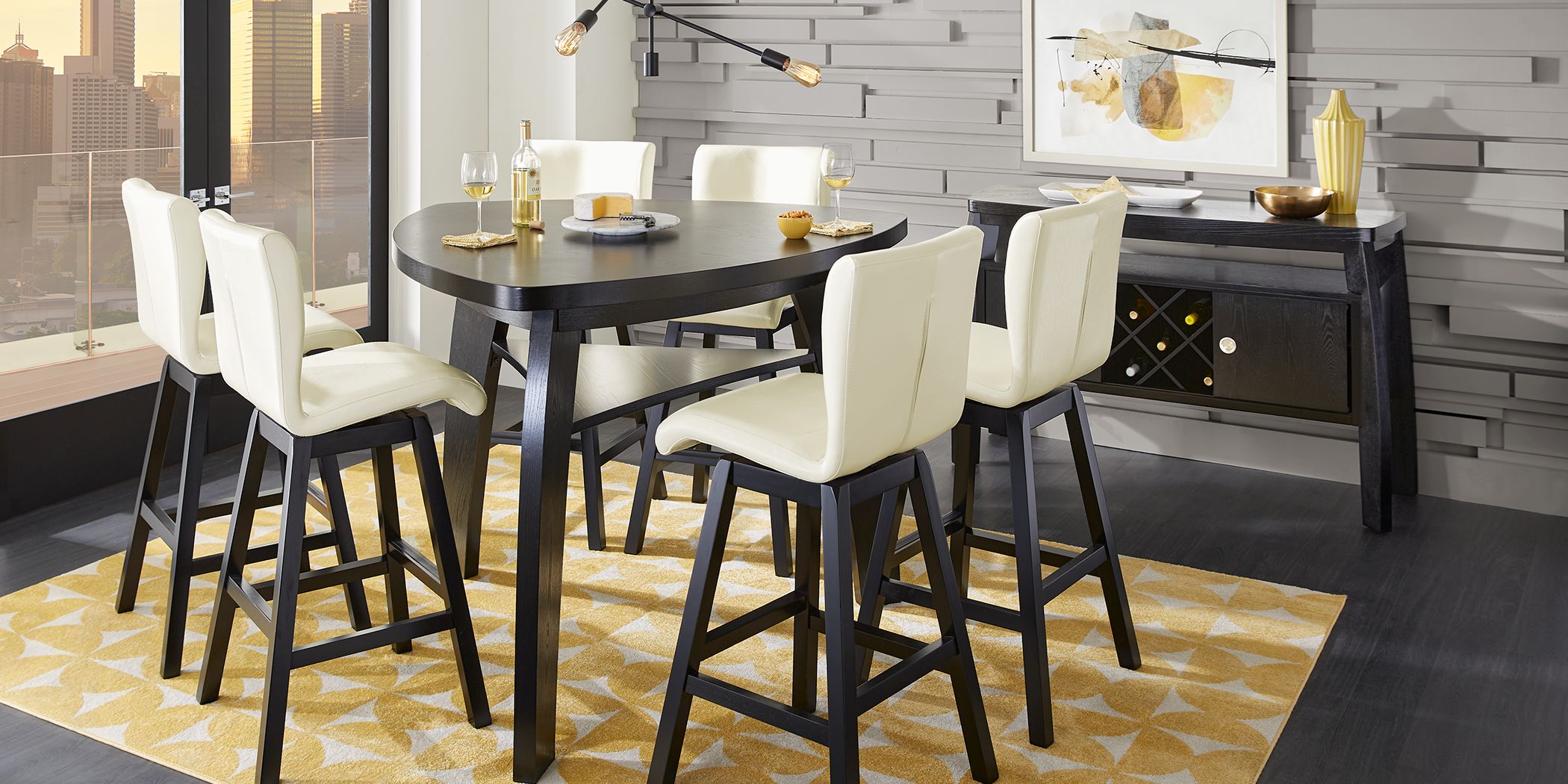 noah chocolate dining room set