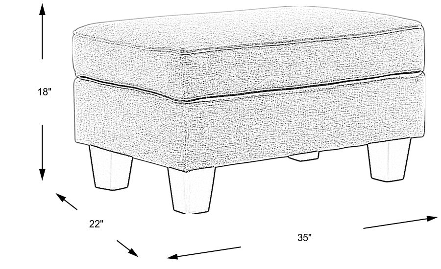 Oakhurst Gray Ottoman Rooms To Go