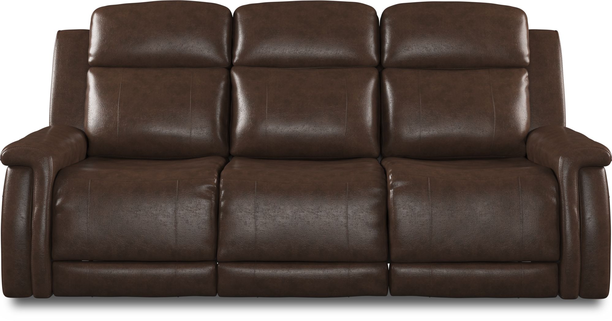 orsini beige leather dual power reclining sofa