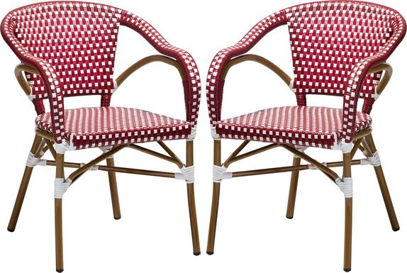 Padazi Red Dining Chair, Set of 2